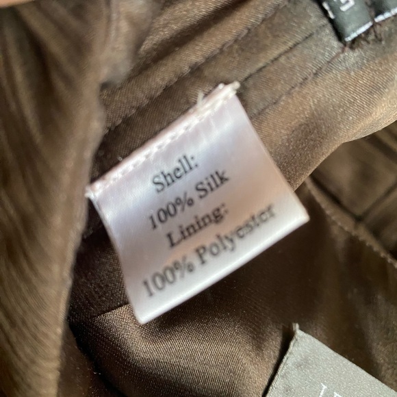 Jenny Yoo Collection 100% Silk Chiffon Brown Bridesmaid Formal Gown 12 - Picture 11 of 13